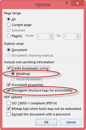 save as adobe pdf option in Word 2013